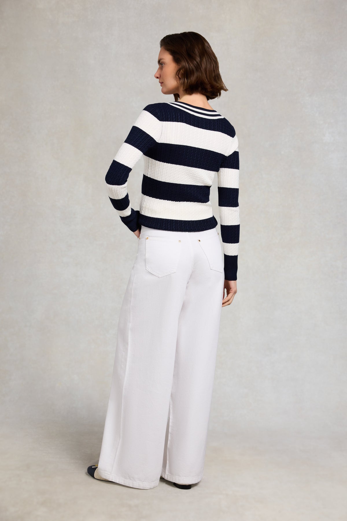 Badminton Knit (Ink Navy Stripe)