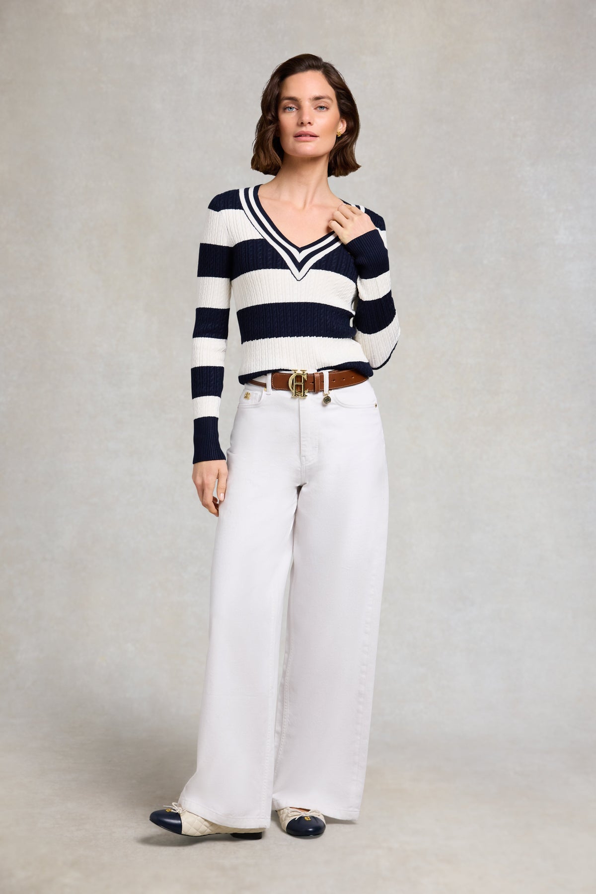 Badminton Knit (Ink Navy Stripe)