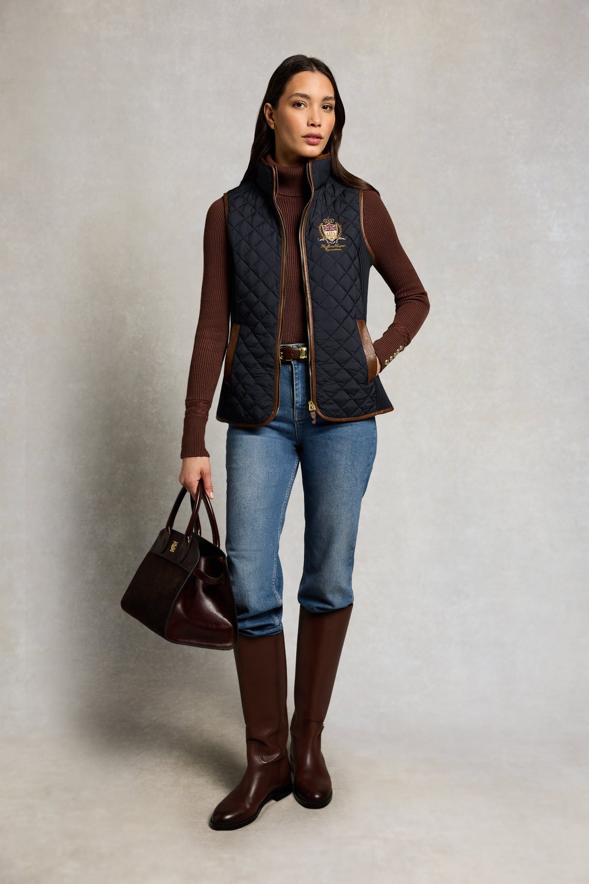 Boughton Diamond Quilt Gilet (Ink Navy)