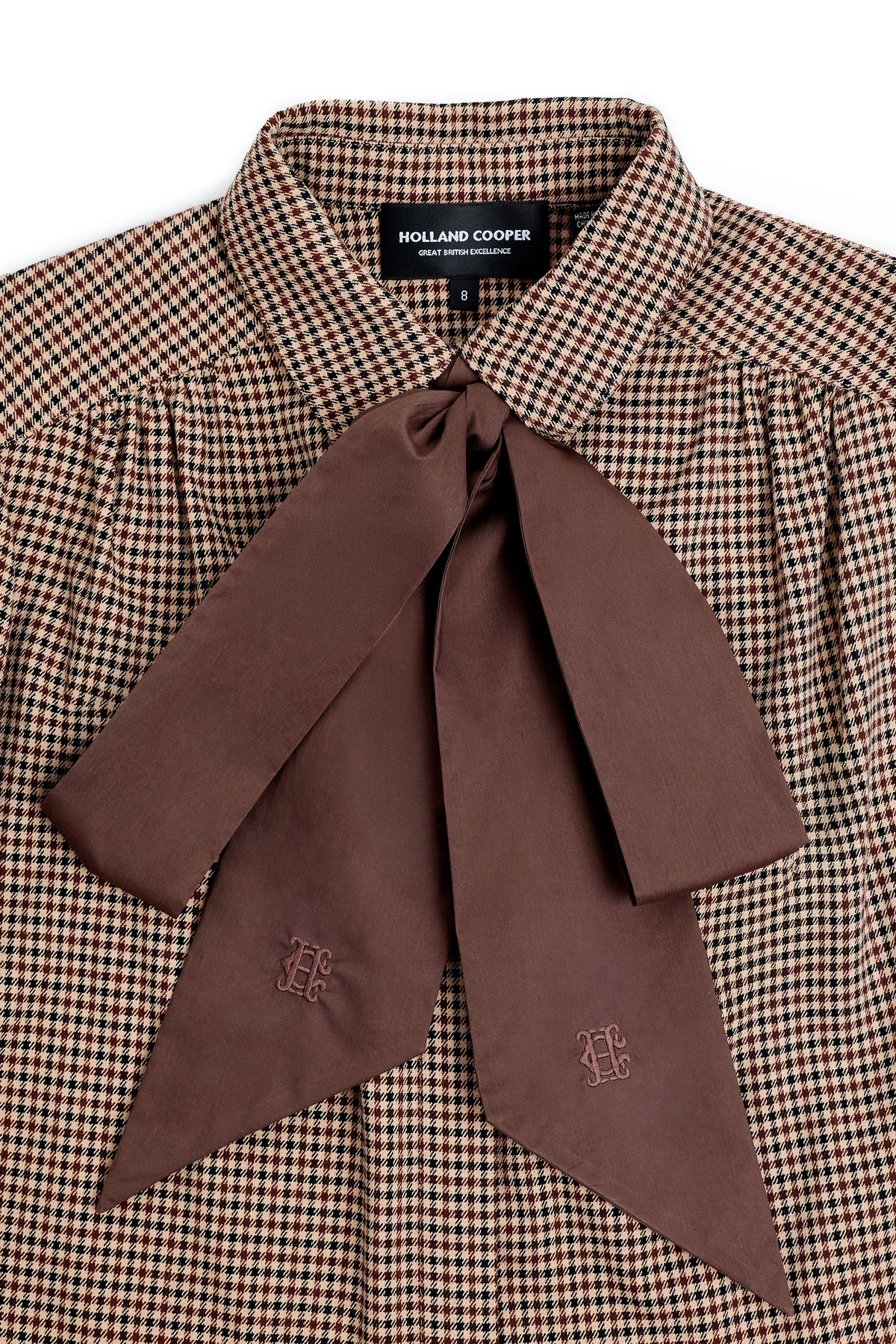 Burford Blouse (Coffee Gingham)