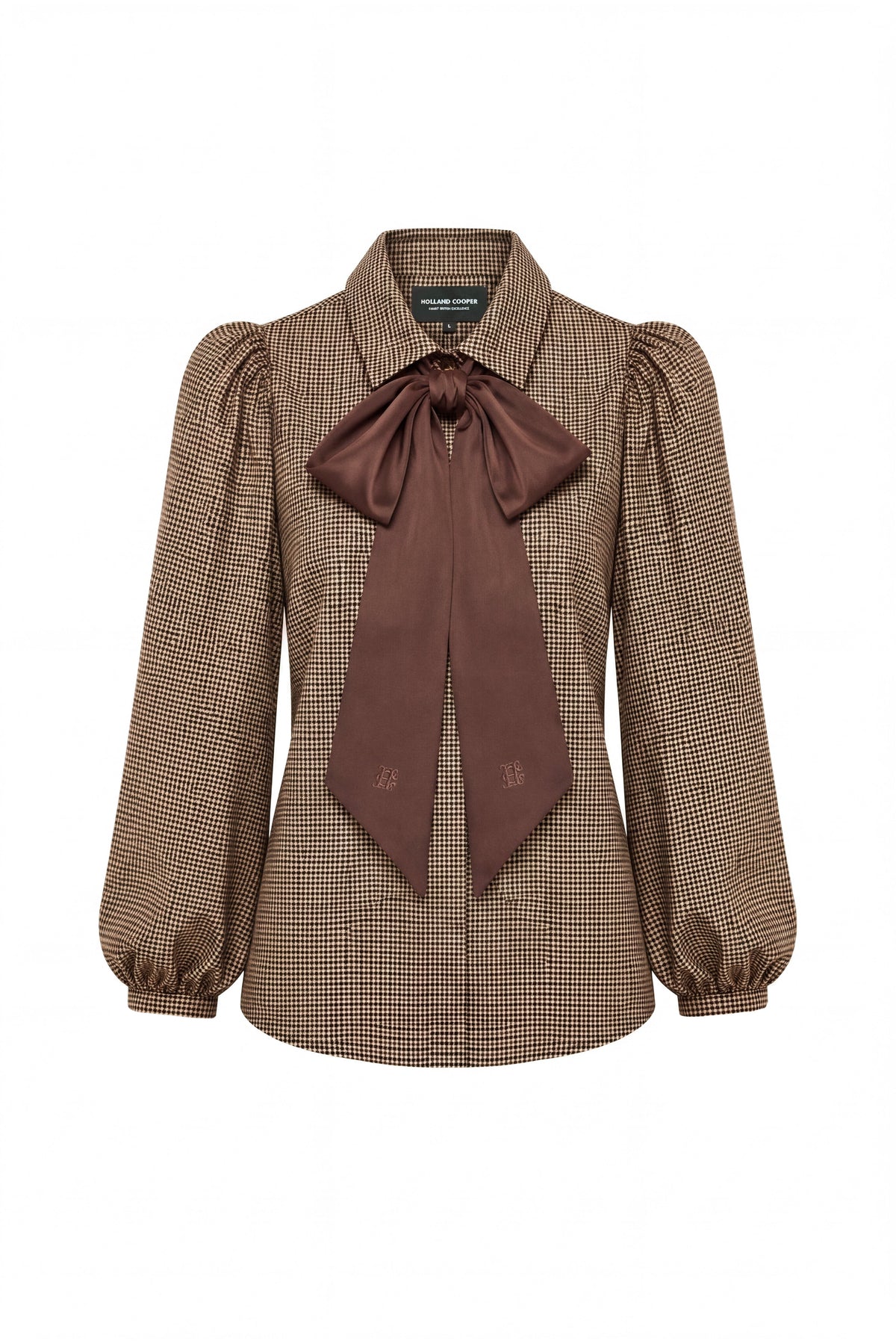 Burford Blouse (Coffee Gingham)
