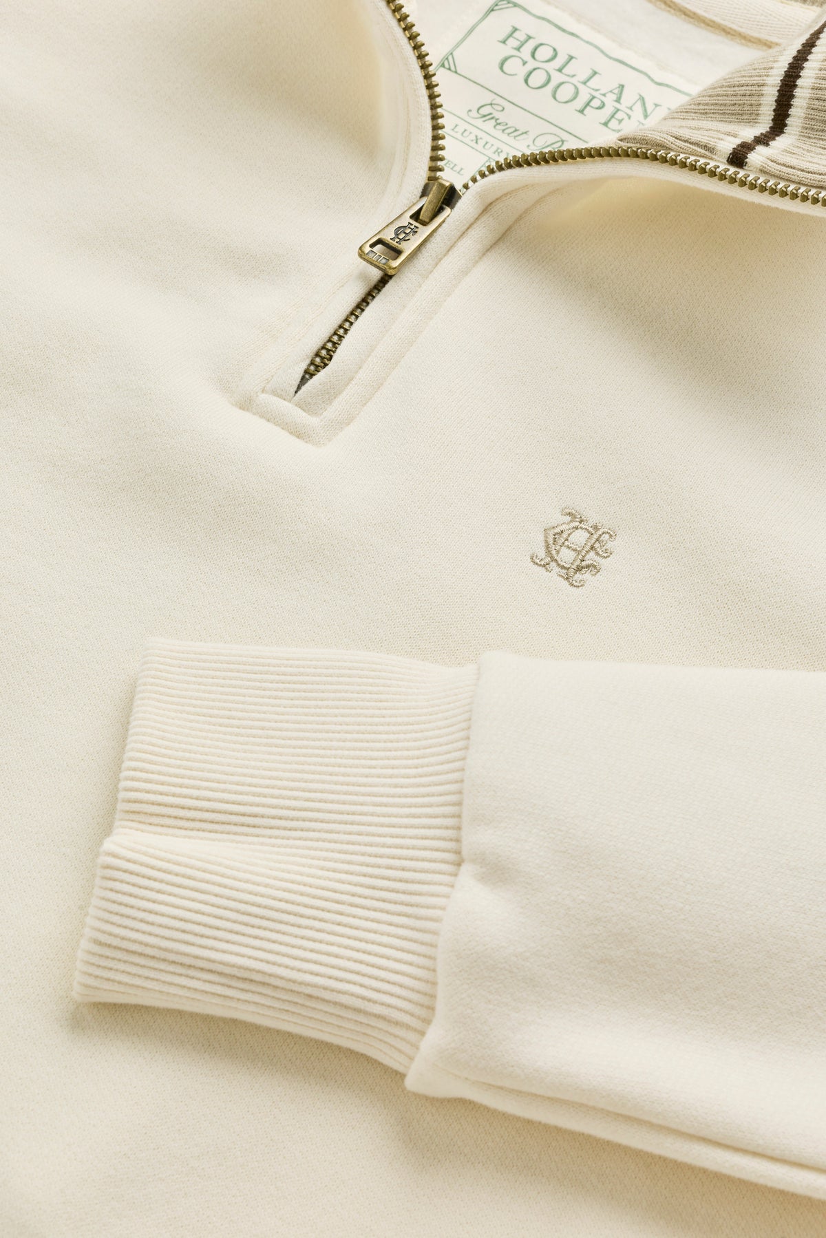 Burford Quarter Zip Sweat (Ecru)