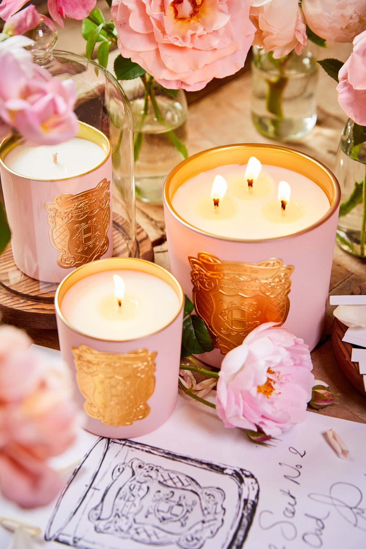 Triple Wick Candle (Rose Oud)