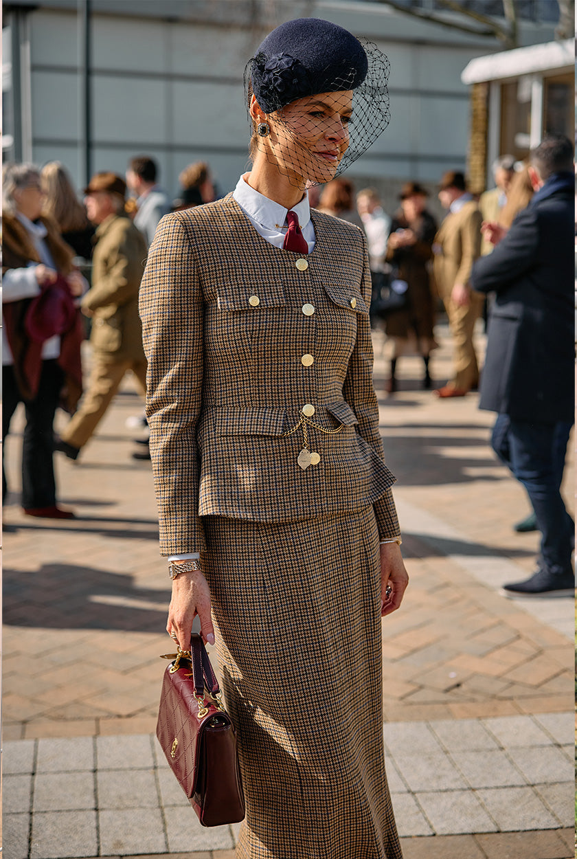 Jade's Cheltenham Look (Abbot Check Tweed)