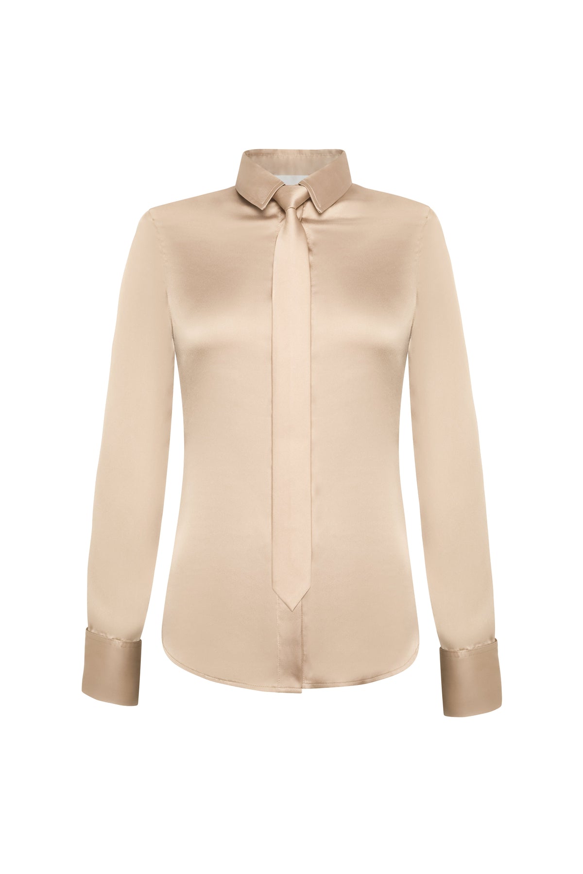 Georgina Satin Shirt (Champagne)