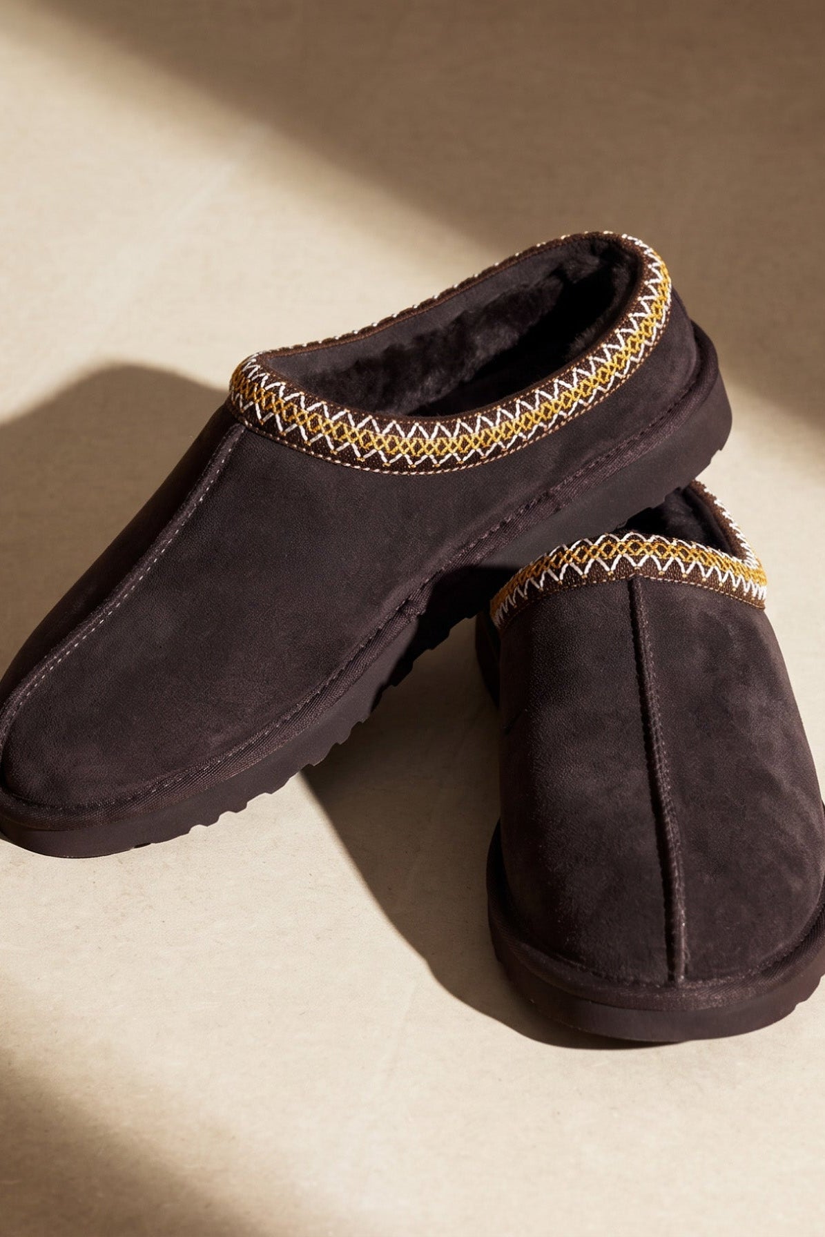 Ultra Low Shearling Mule (Chocolate)