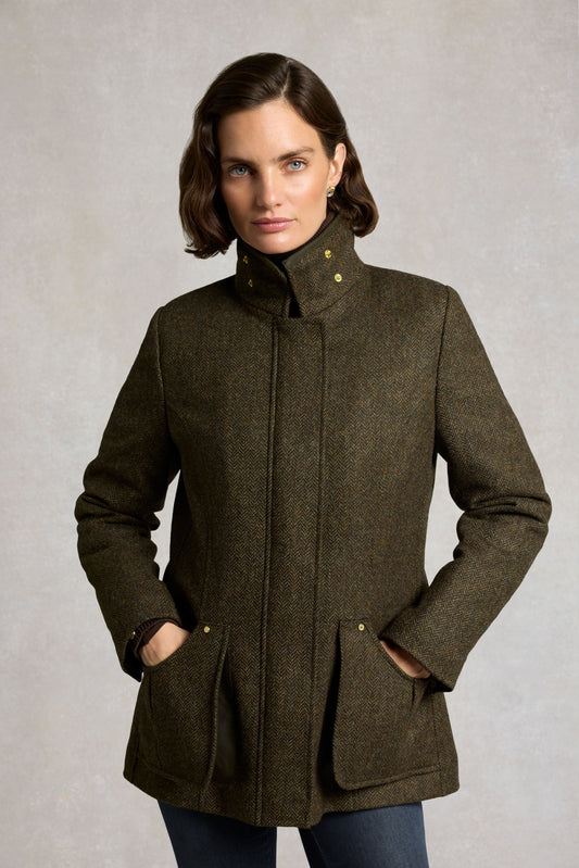 Country Classic Jacket (Dark Green Herringbone)