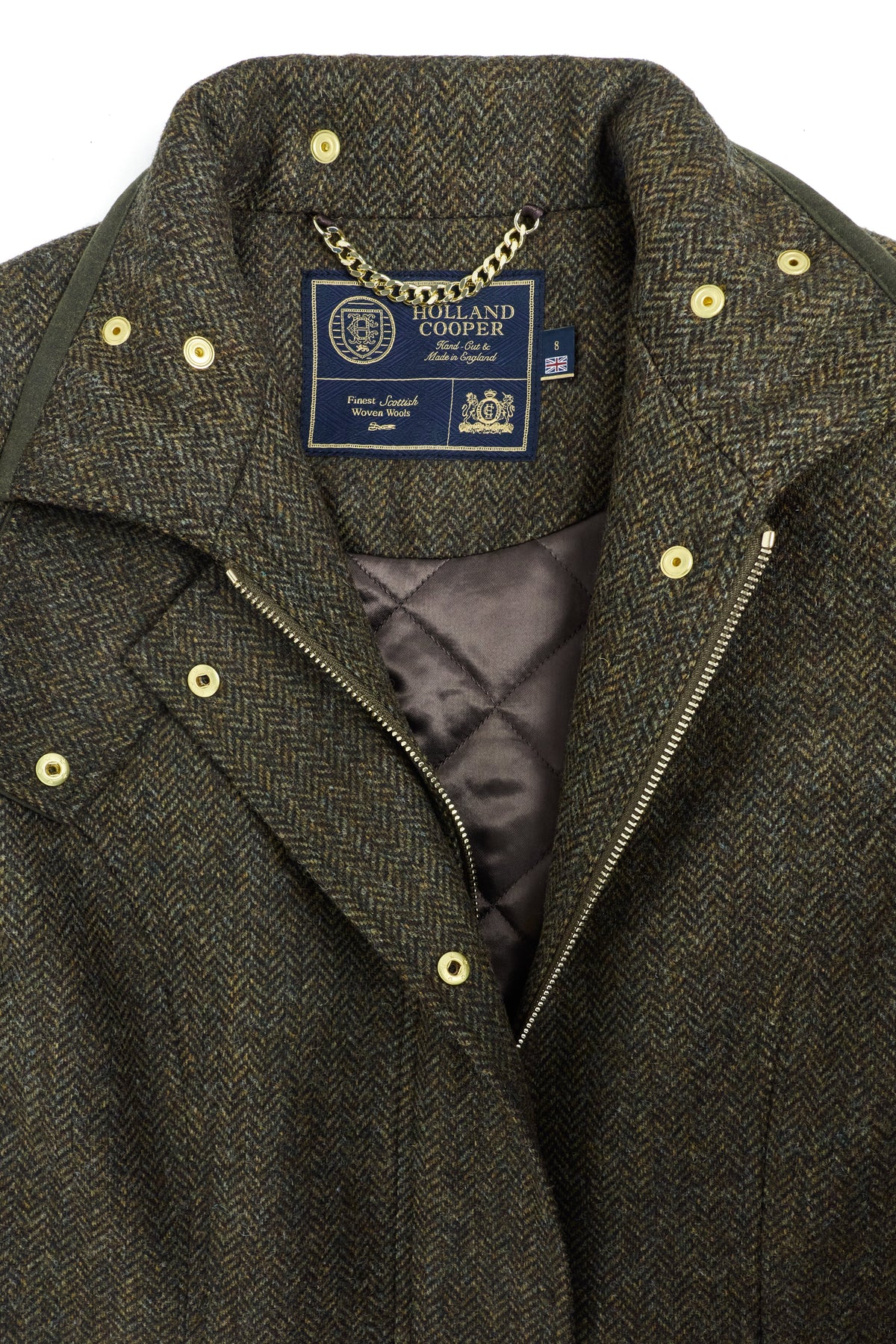 Country Classic Jacket (Dark Green Herringbone)