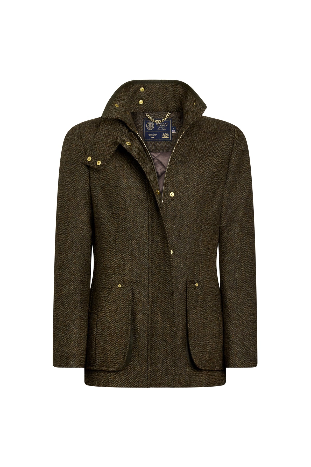 Country Classic Jacket (Dark Green Herringbone)