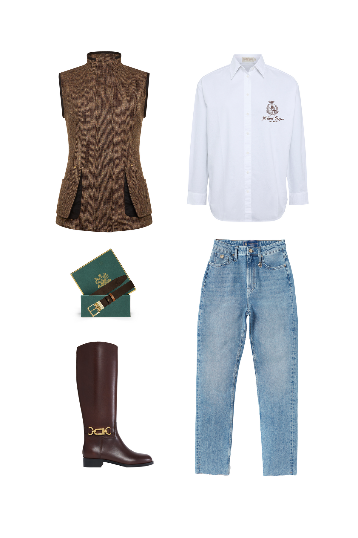 The Country Classic Tweed Gilet Look