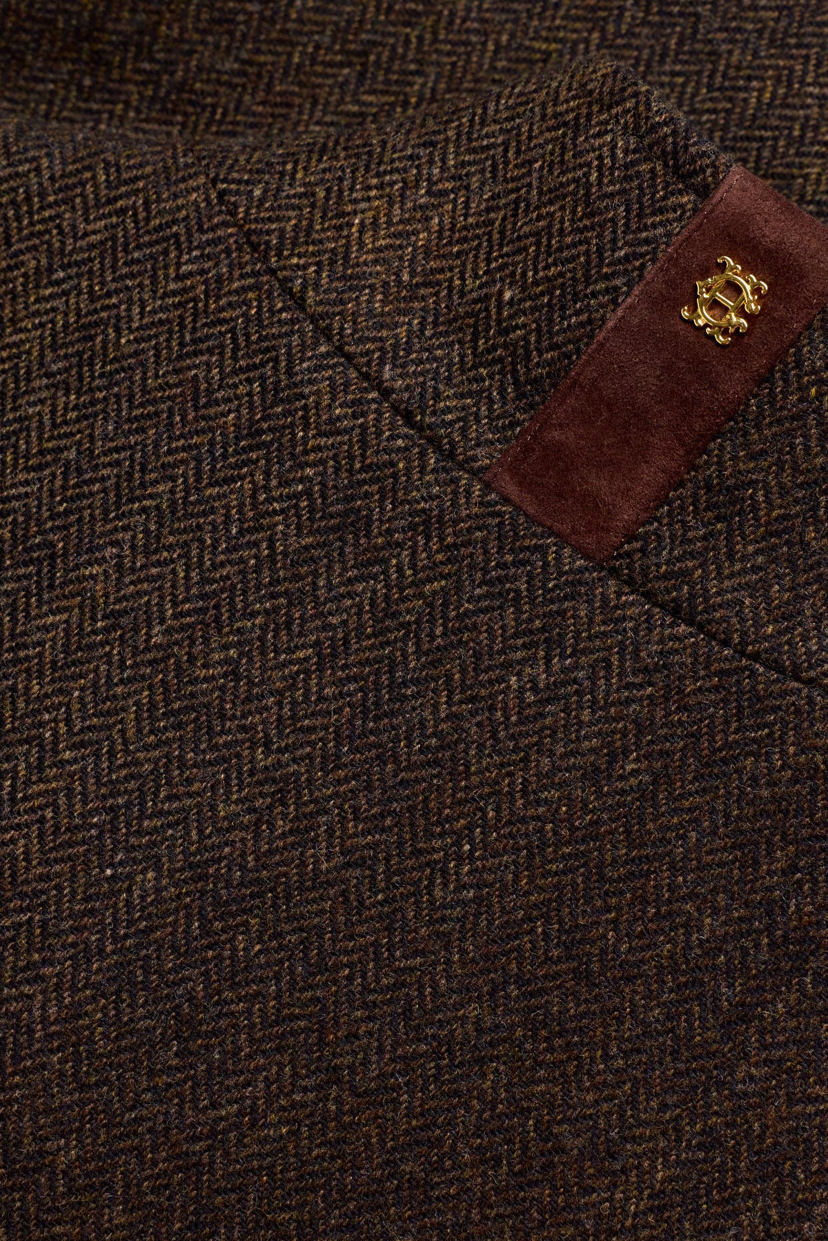 Men's Country Classic Tweed Gilet (Chocolate Herringbone)