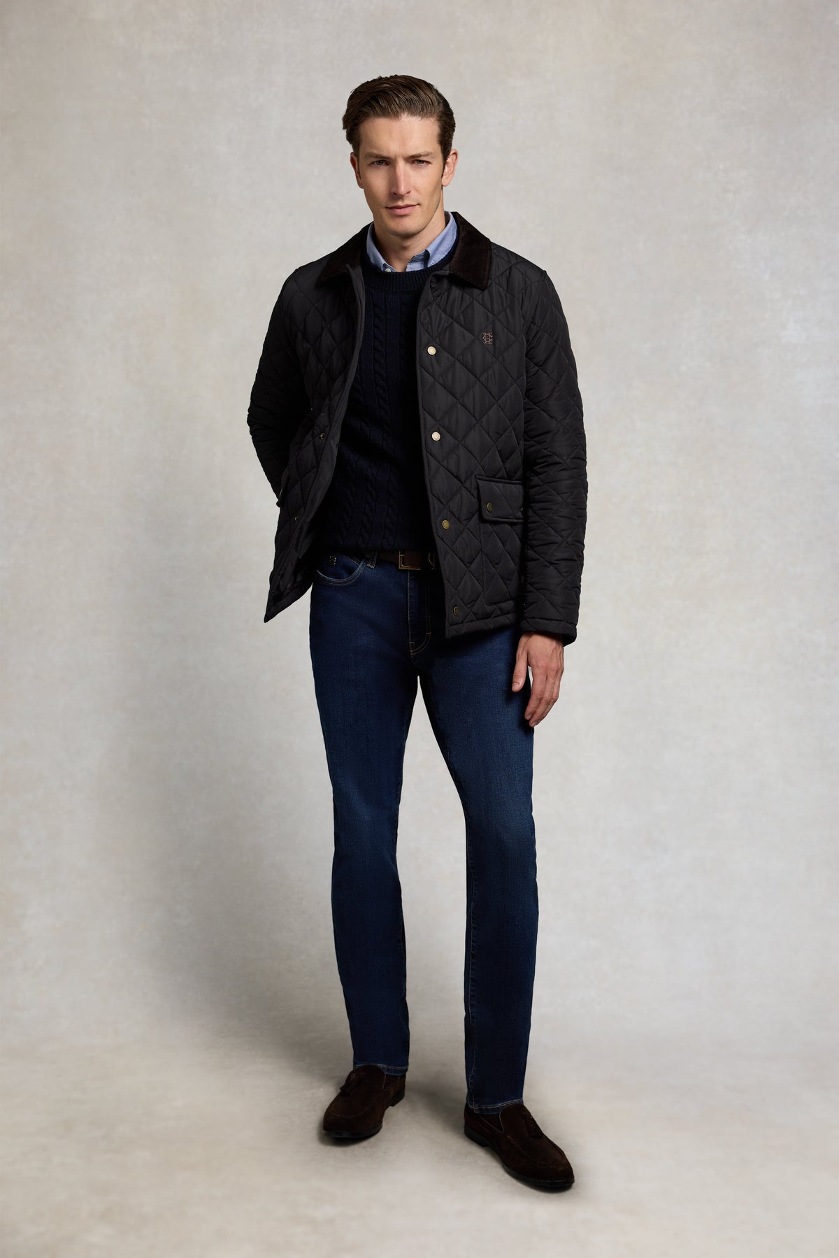Men's Country Quilted Jacket (Ink Navy)