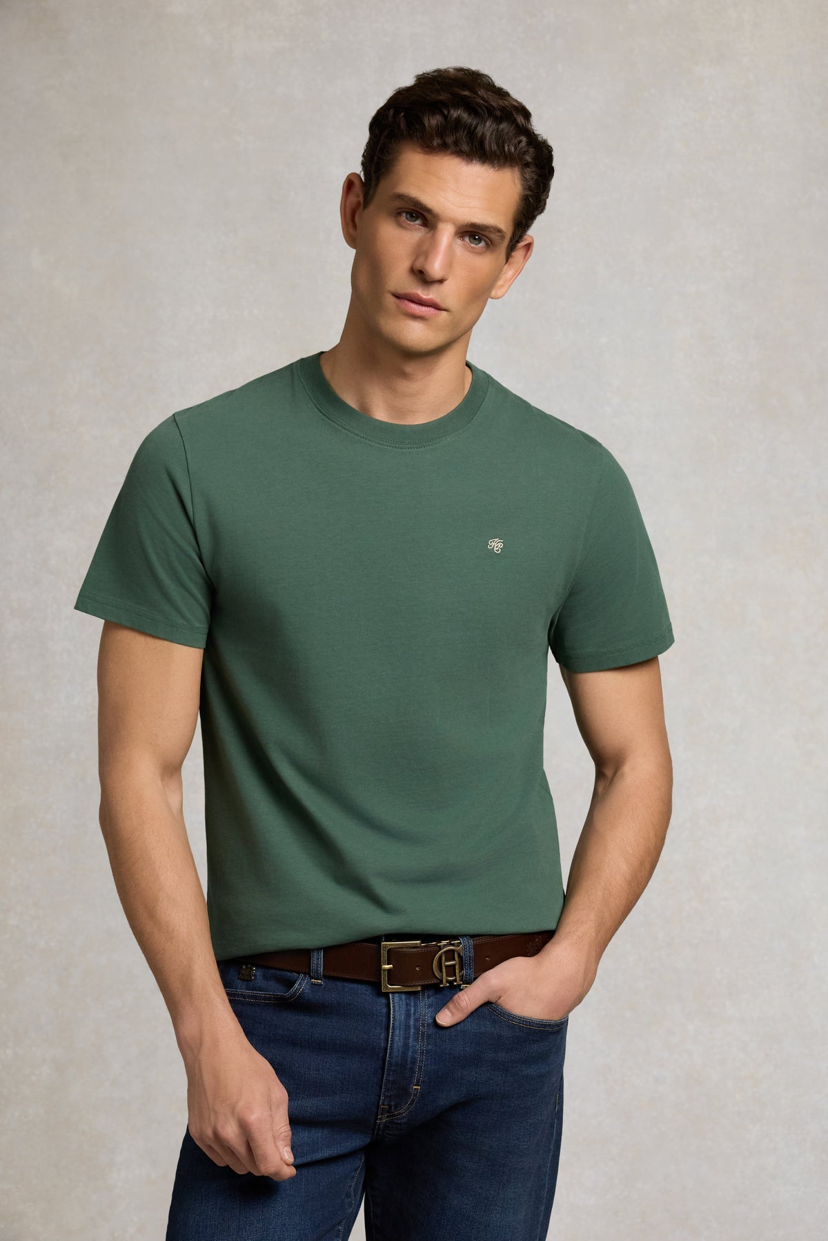 Men's Crew Neck T-Shirt (Washed Sage)