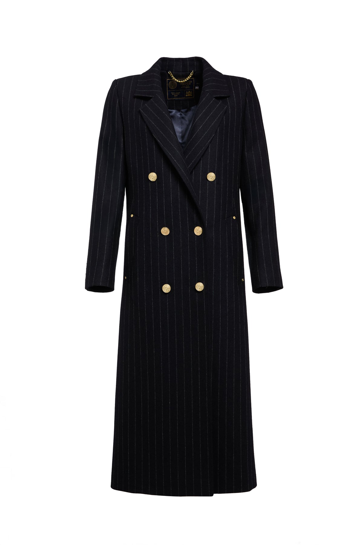 Darya Zozulya's Cheltenham Look (Navy Chalk Pinstripe)