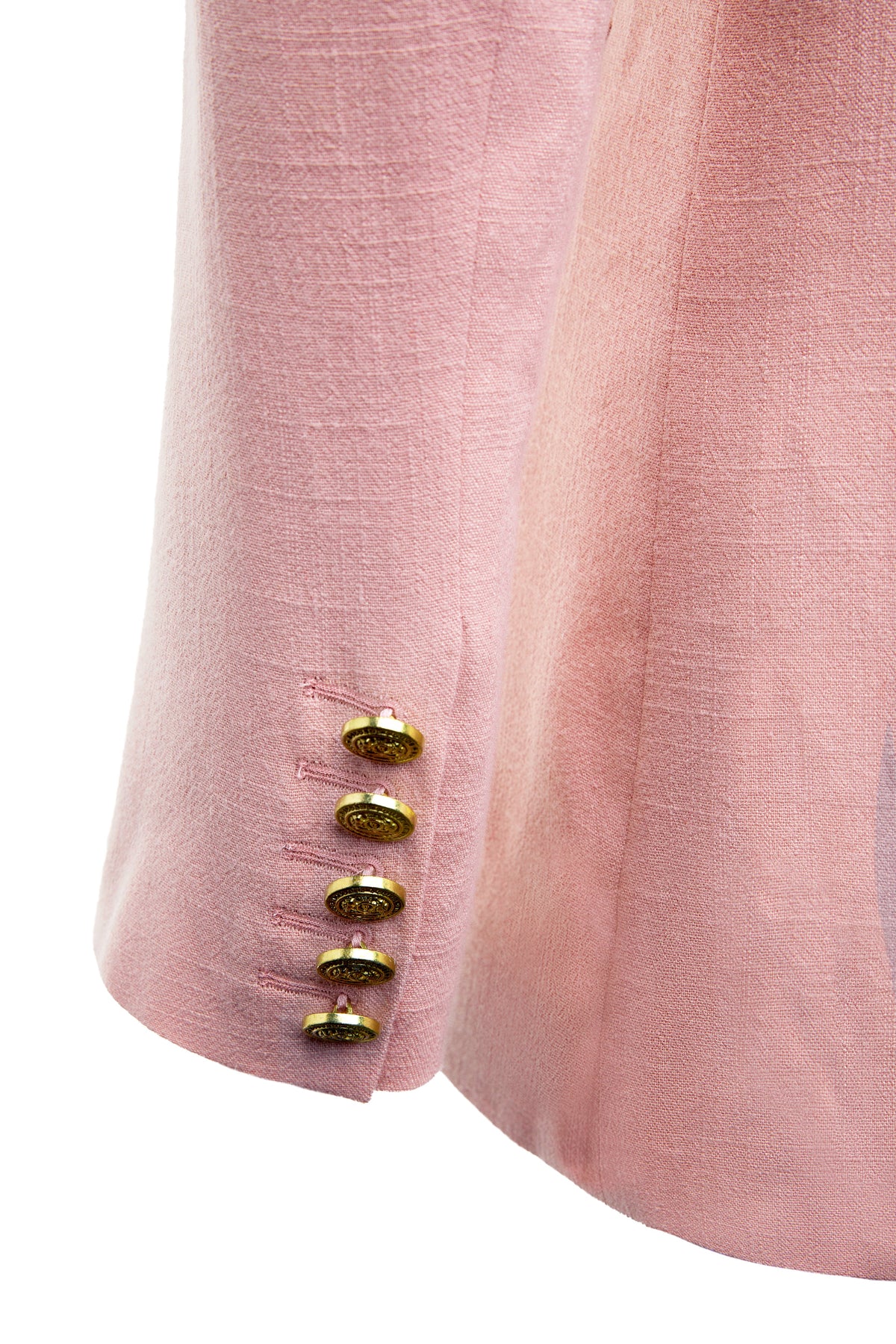 Double Breasted Blazer (Pink Linen)