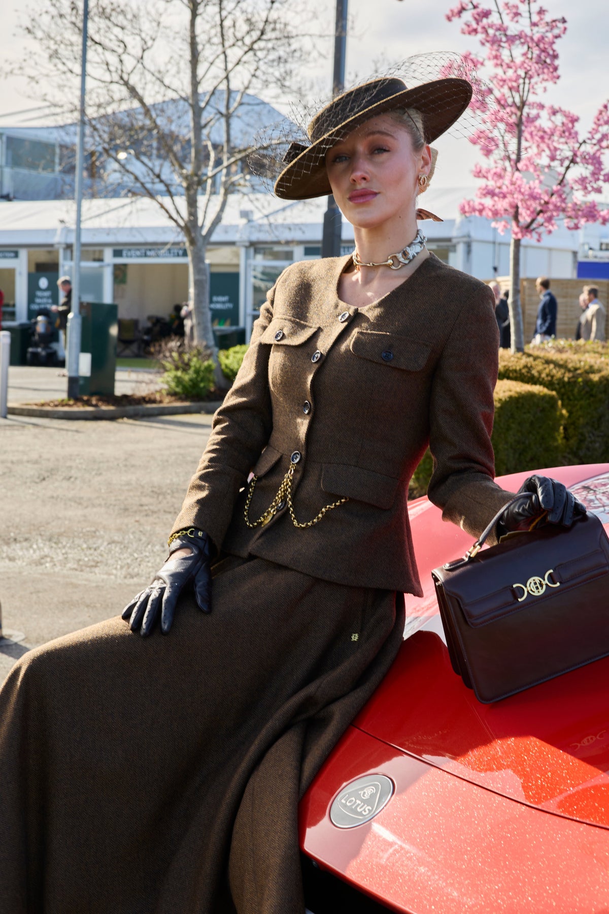 Leonora Smee's Cheltenham Look (Tobacco Herringbone)