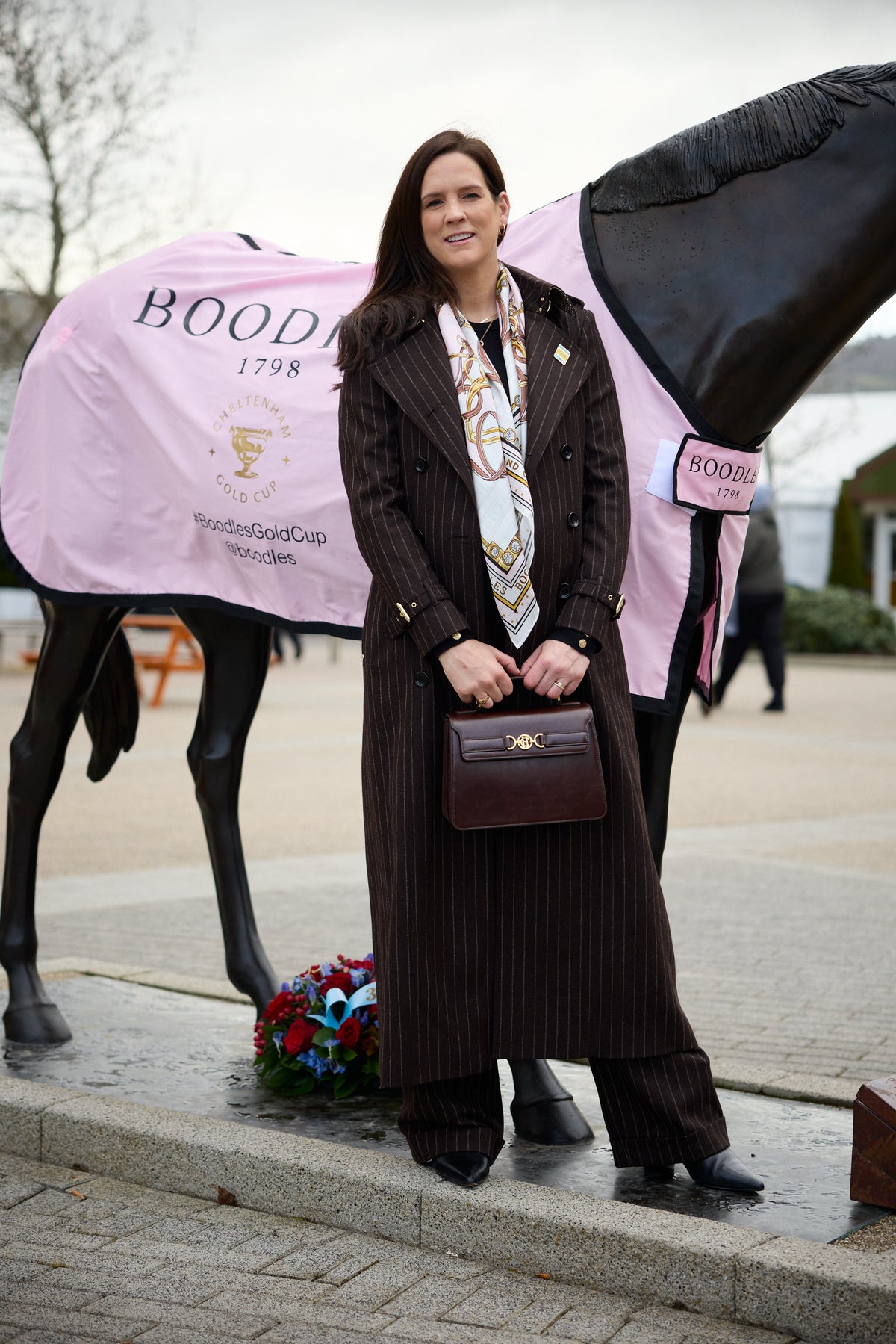 Rachael Blackmore's Cheltenham Look (Chocolate Pinstripe)