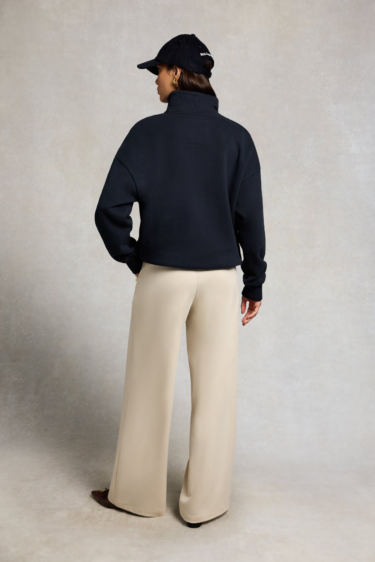 Essential Relaxed Quarter Zip Sweat (Ink Navy)