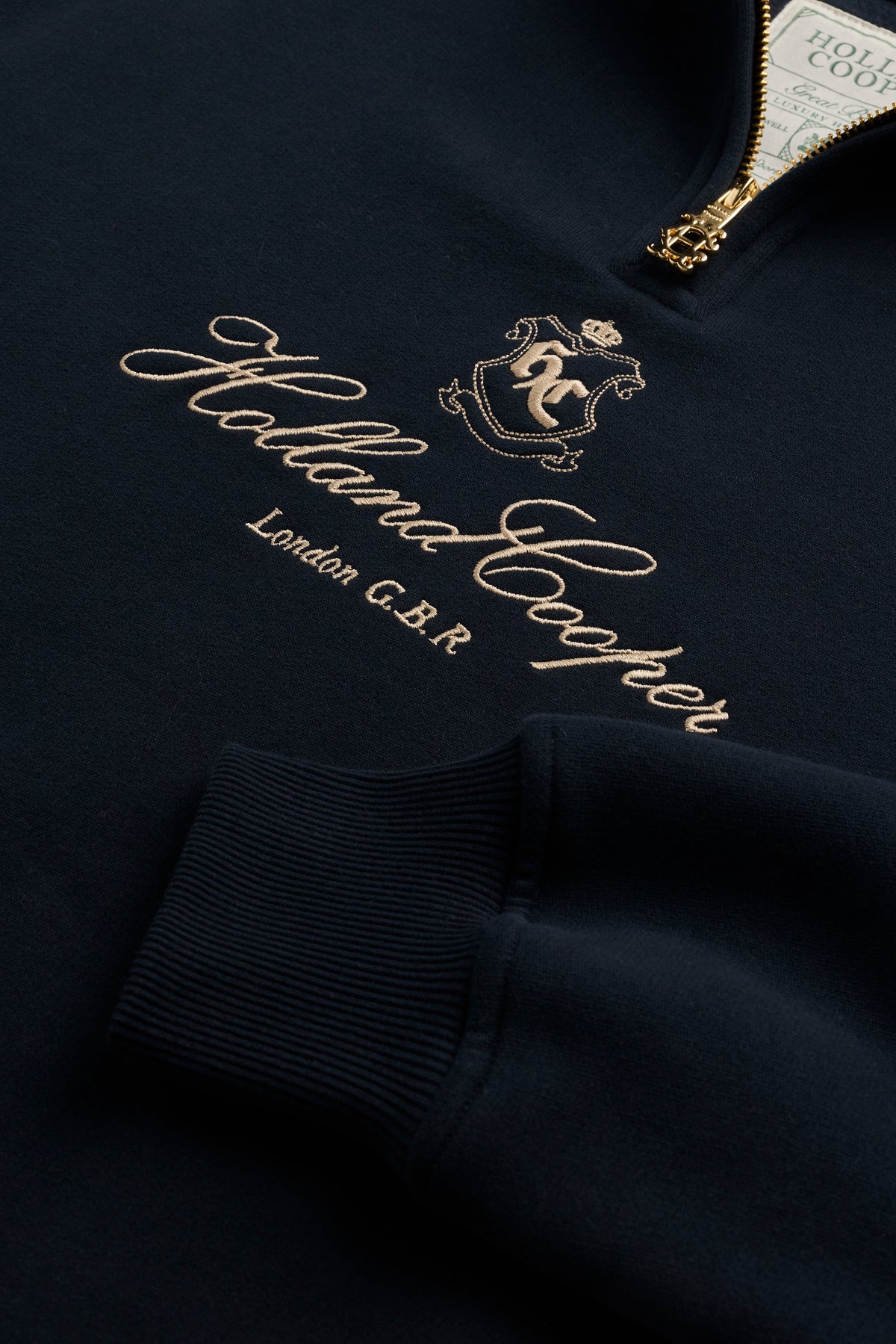 Essential Relaxed Quarter Zip Sweat (Ink Navy)
