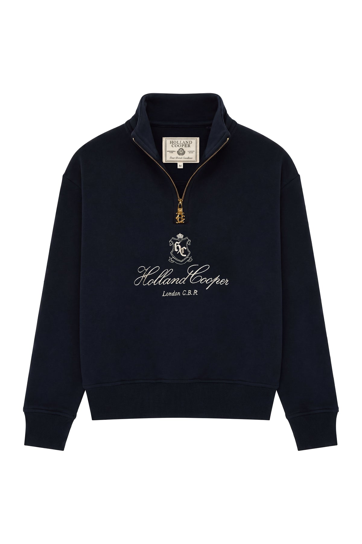 Essential Relaxed Quarter Zip Sweat (Ink Navy)