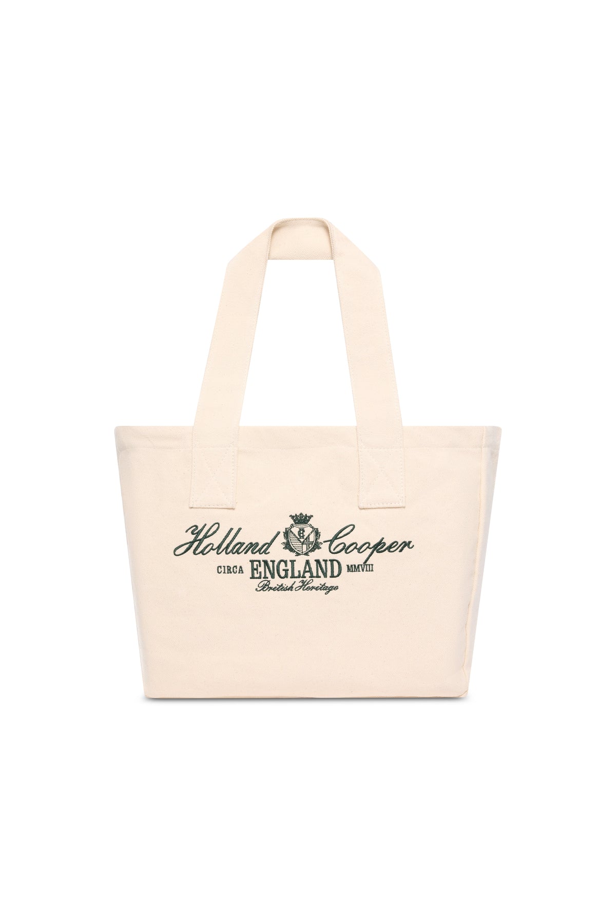 Essential Tote Bag (Ecru Racing Green)