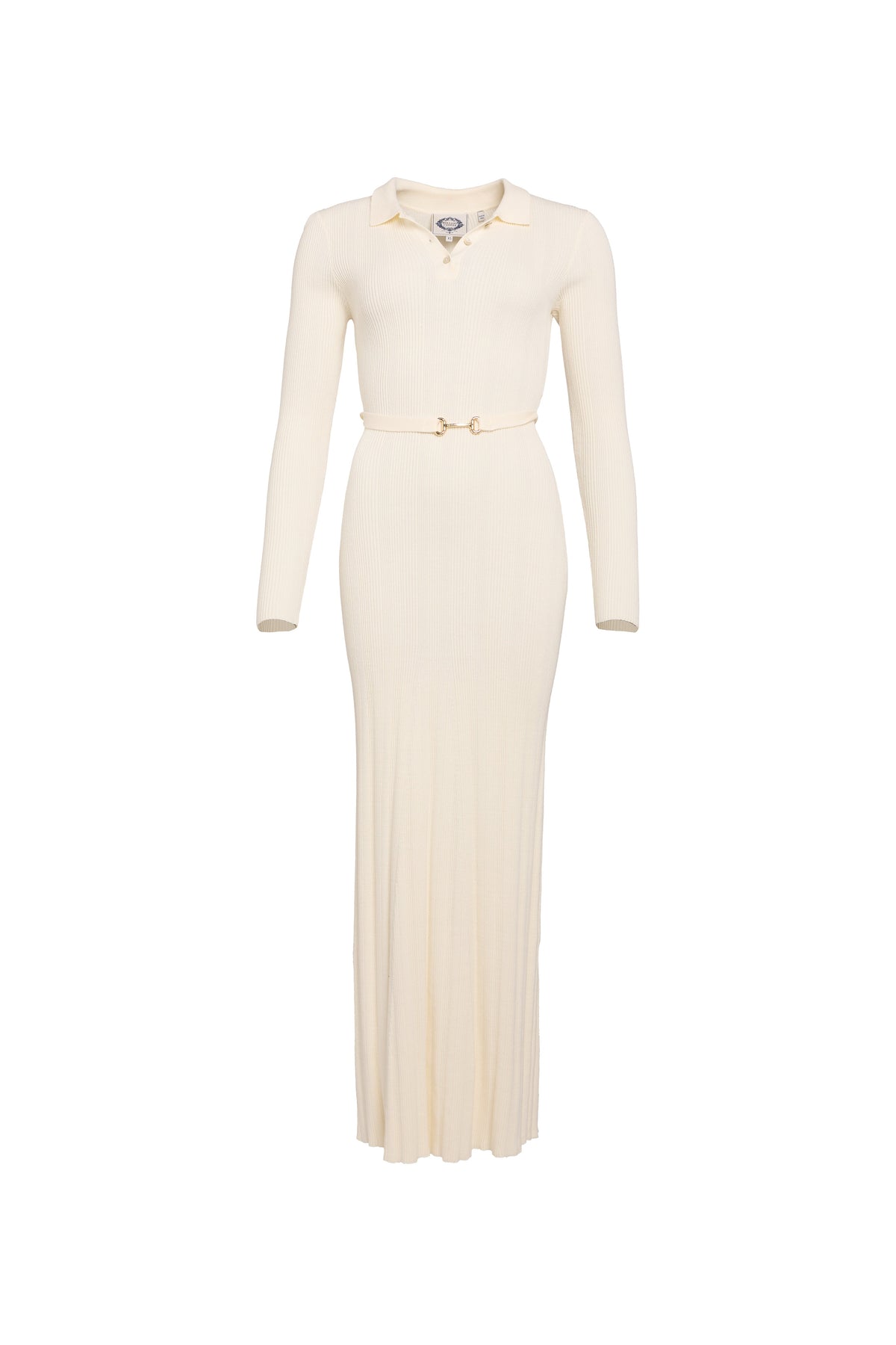 Evie Long Sleeve Knit Maxi Dress (Natural)