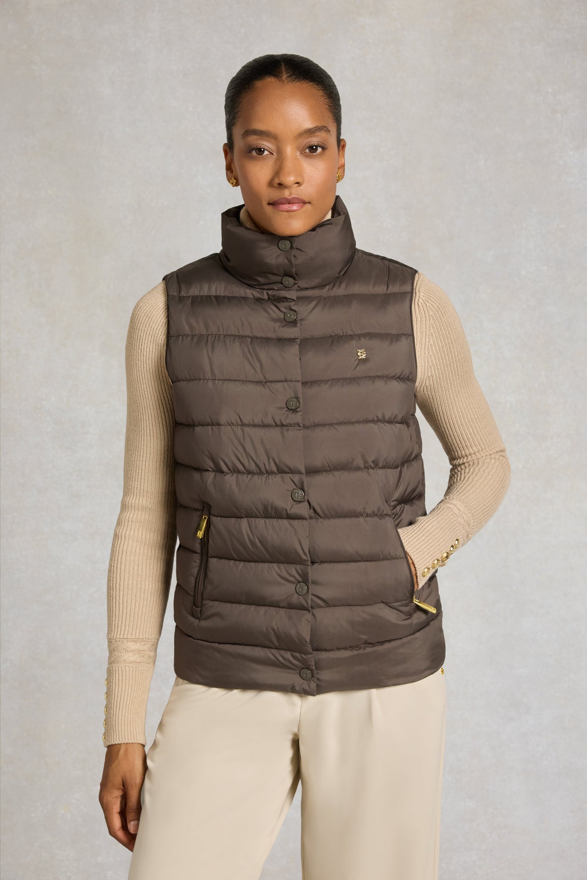 Ferncroft Padded Gilet (Olive Brown)