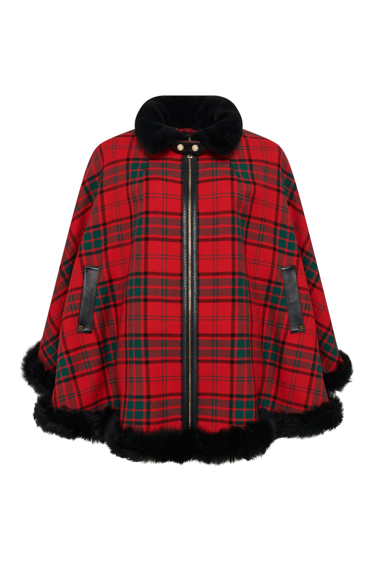 Gold Label Chiltern Cape (Red Tartan)