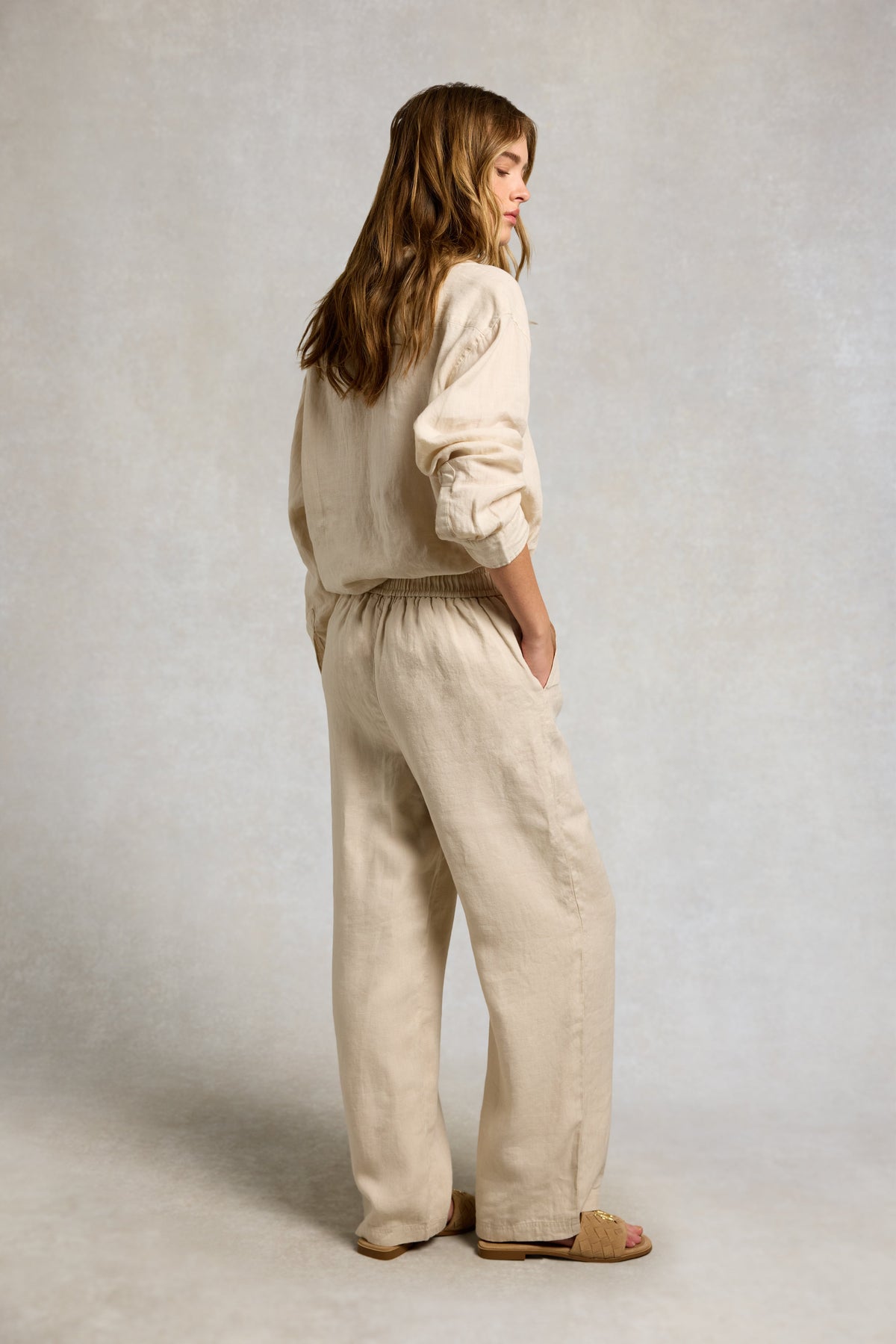 Amalfi Linen Trouser (Oatmeal)