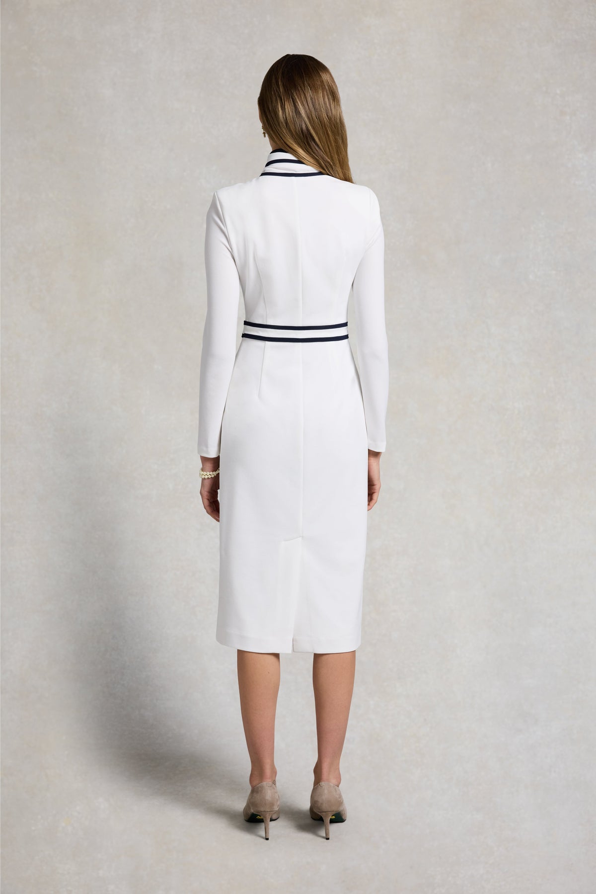 Aureline Midi Dress (Oyster Ink Navy)