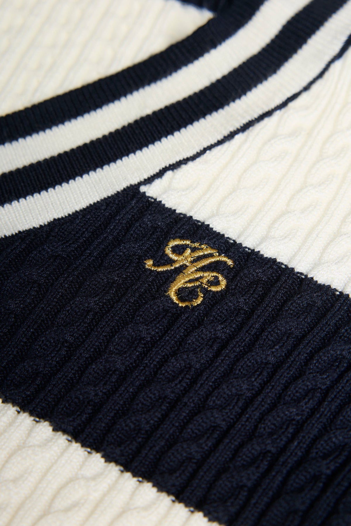 Badminton Knit (Ink Navy Stripe)