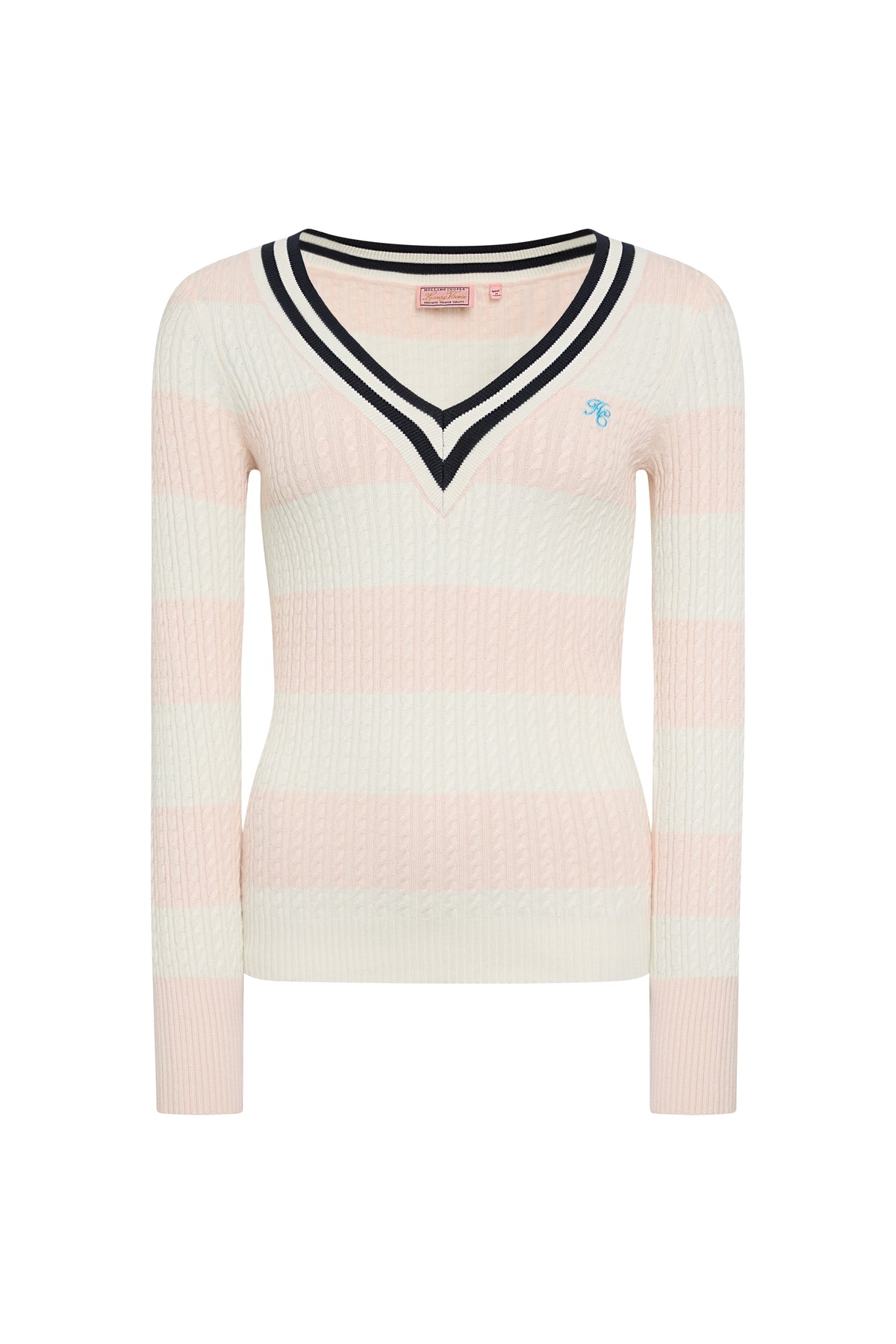 Badminton Knit (Blush Natural Stripe)