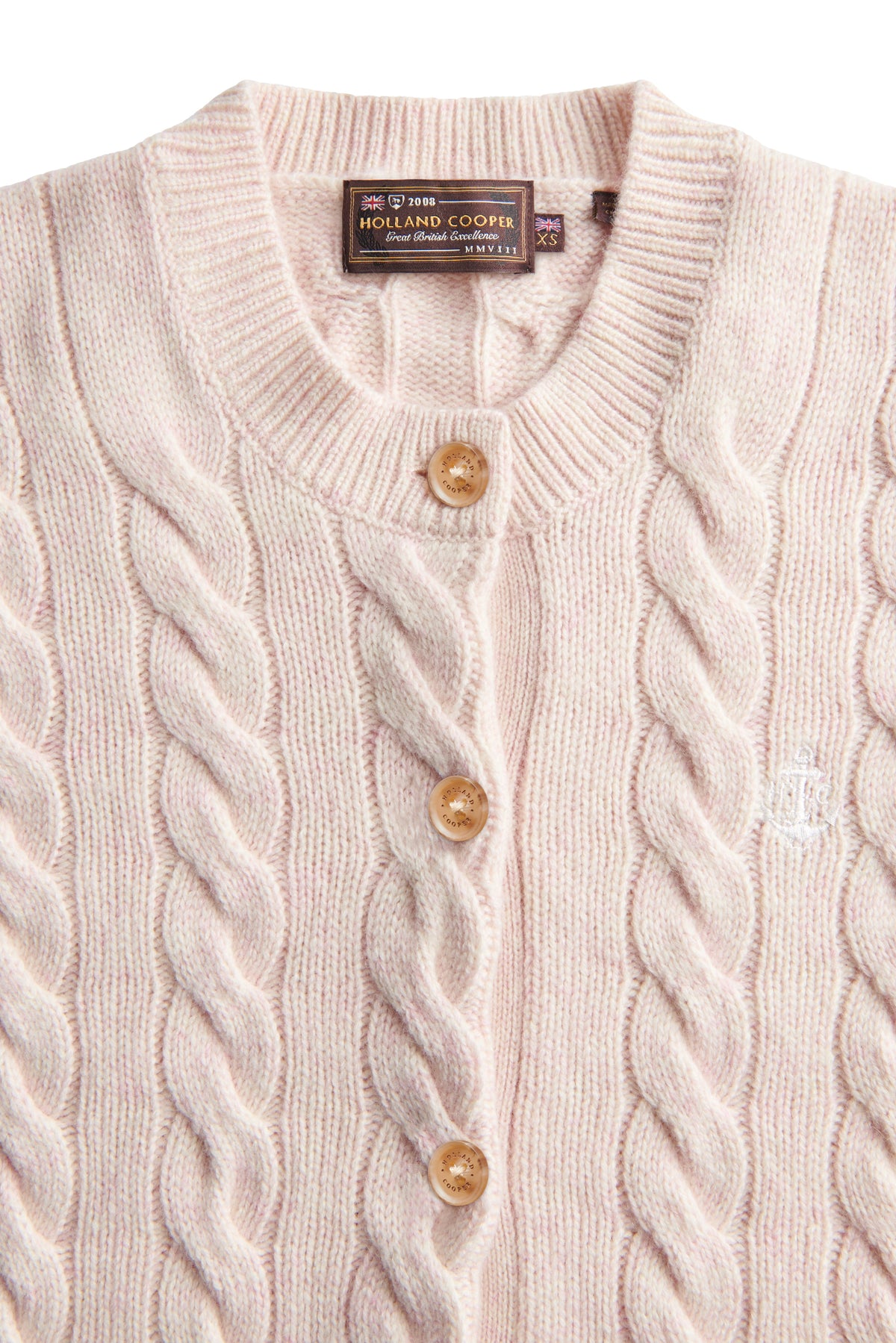 Bourton Cardigan (Palest Pink)