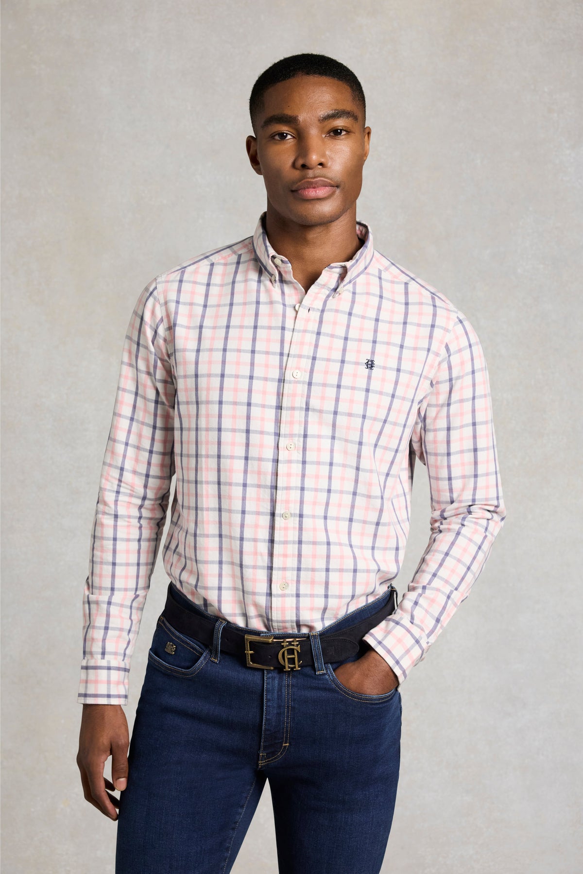 Men's Classic Belt (Navy Suede)