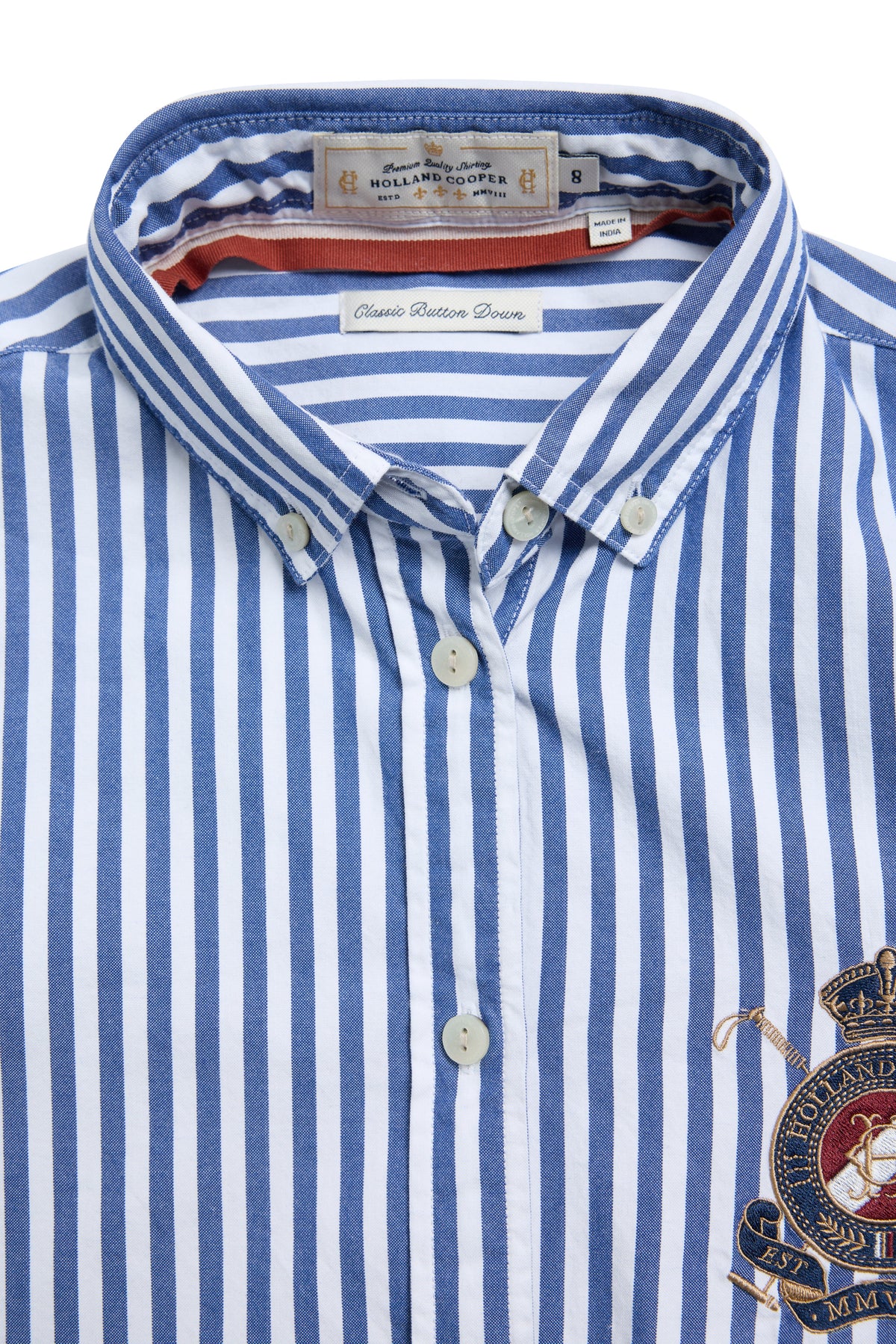 Classic Button Down Shirt (Navy Stripe)