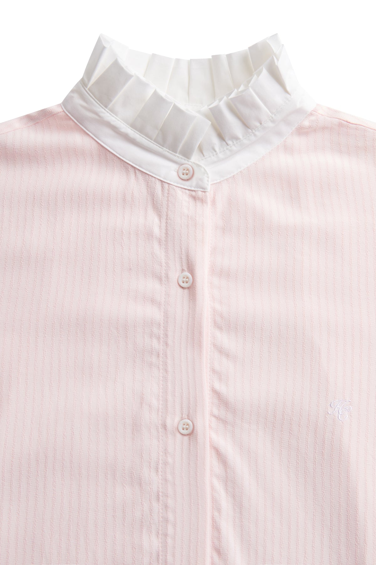 Ella Shirt (Soft Pink Jacquard Stripe)