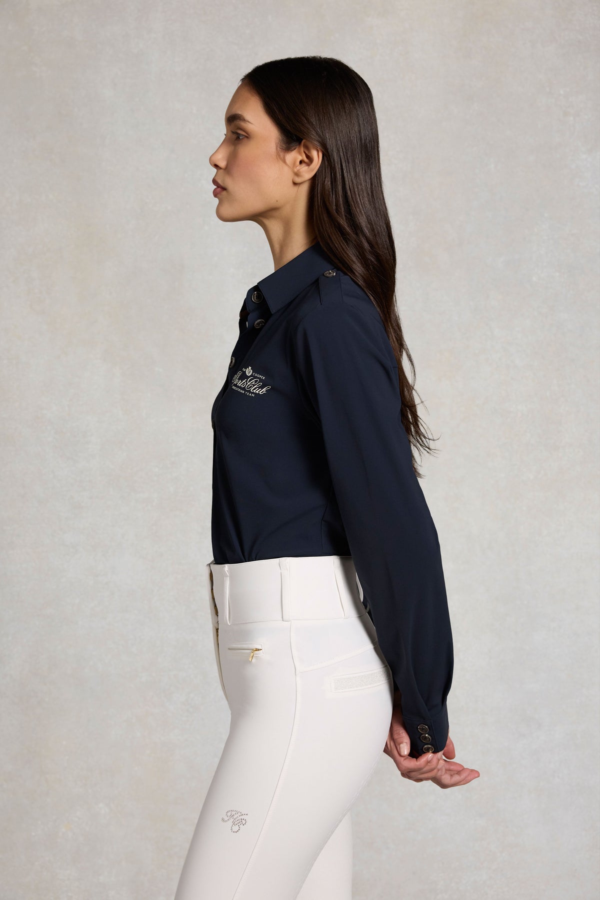 Equestrian Riding Shirt (Ink Navy)