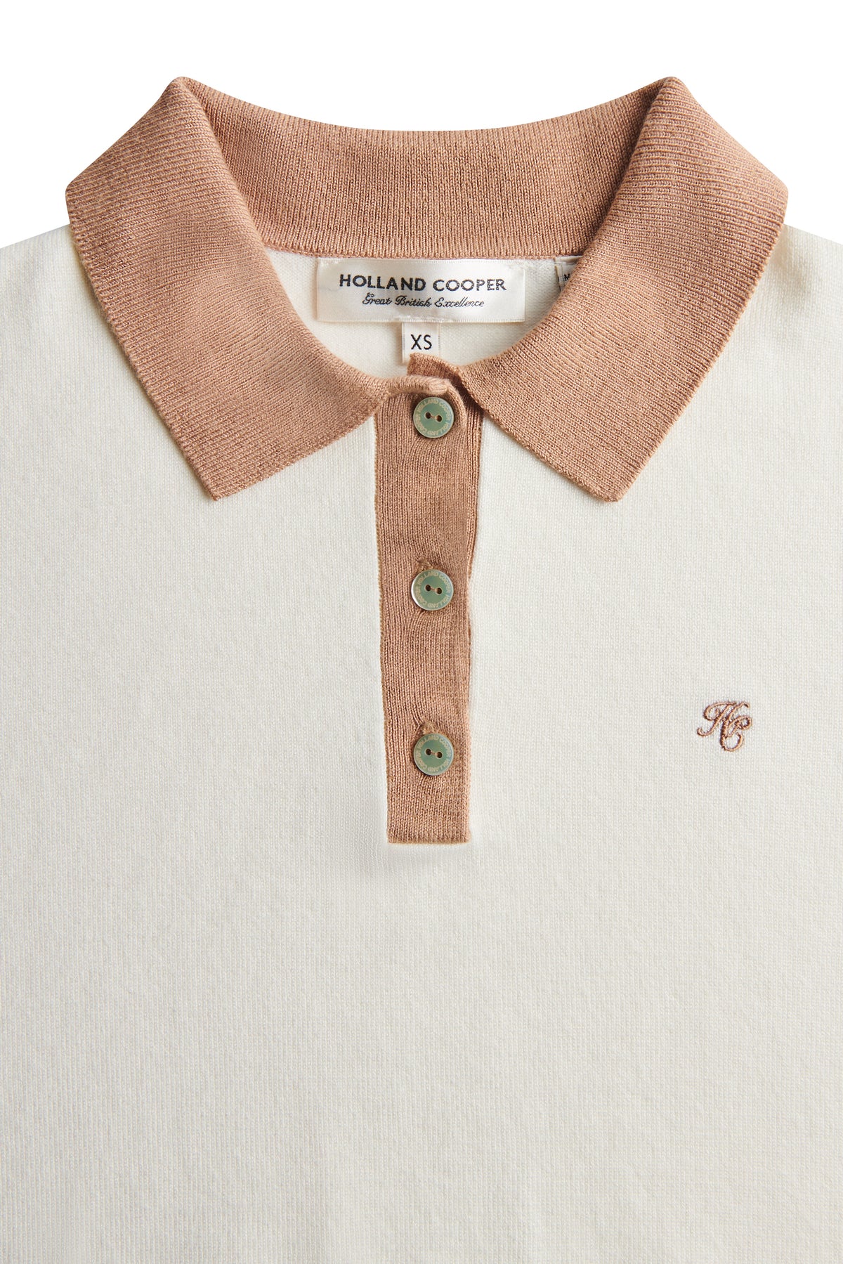 Falmouth Knitted Polo (Natural Camel)
