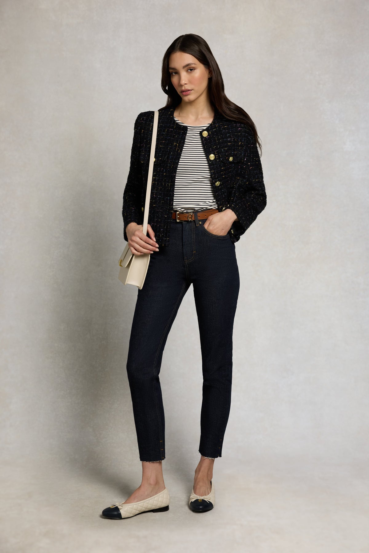 High Rise Slim Jean (Super Dark Denim)
