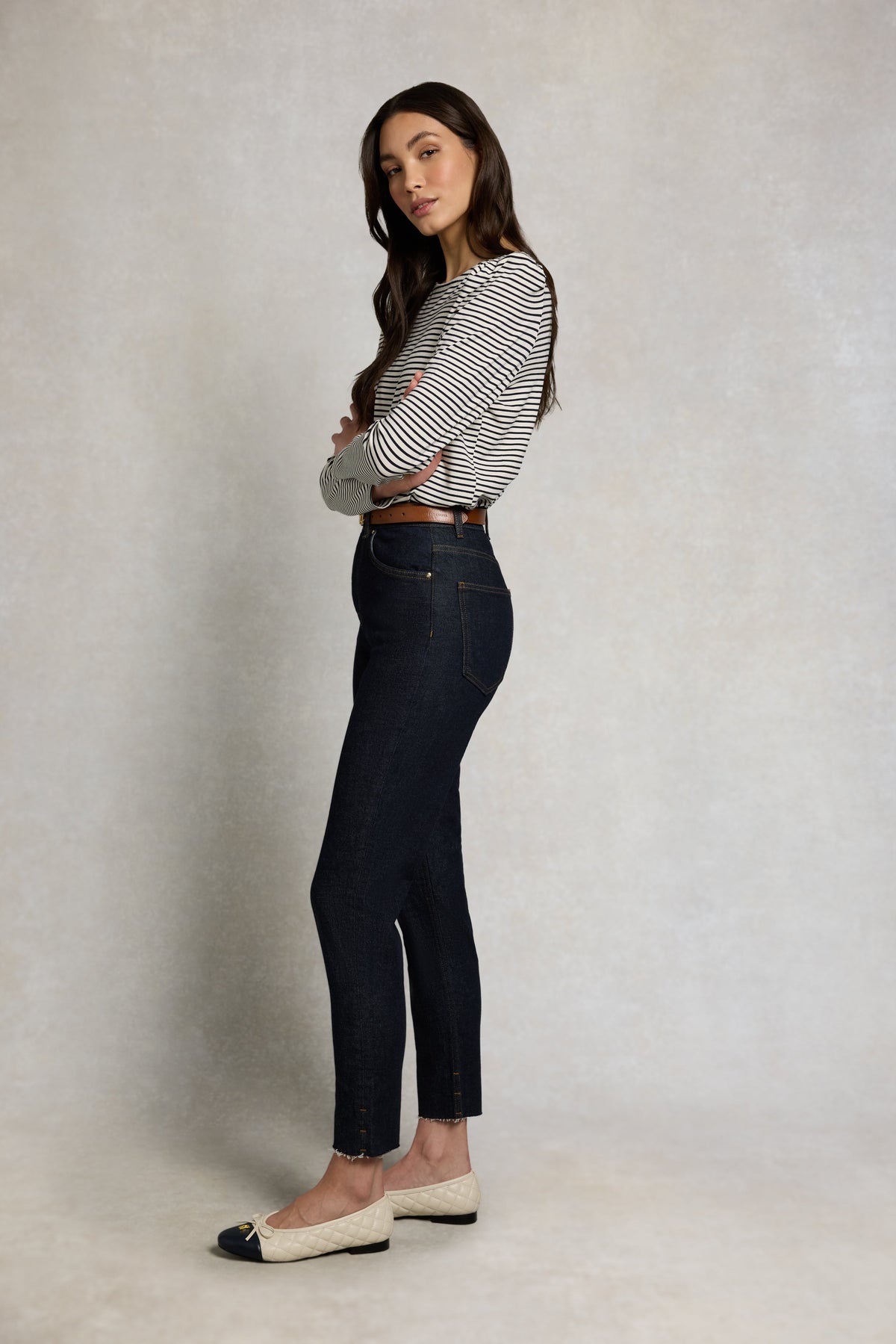 High Rise Slim Jean (Super Dark Denim)
