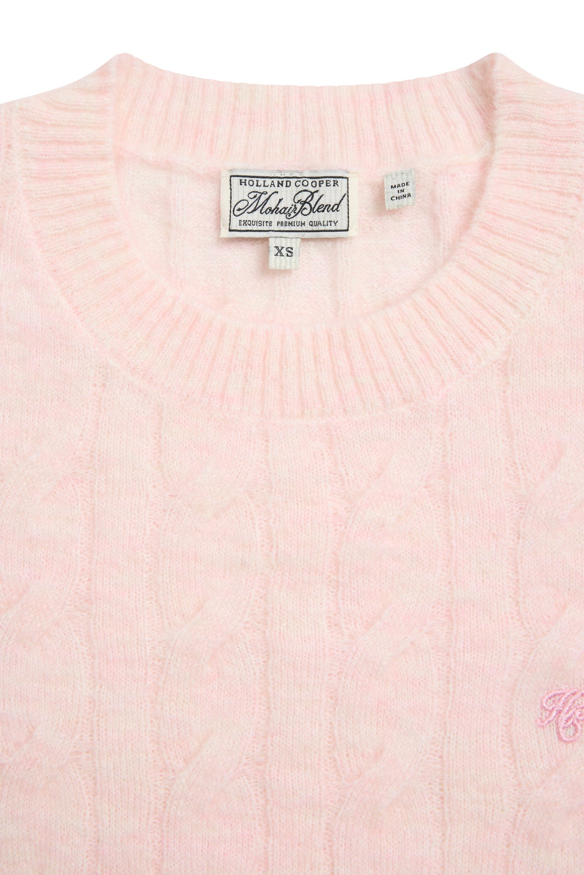 Jasmine Knitted Crew (Palest Pink)