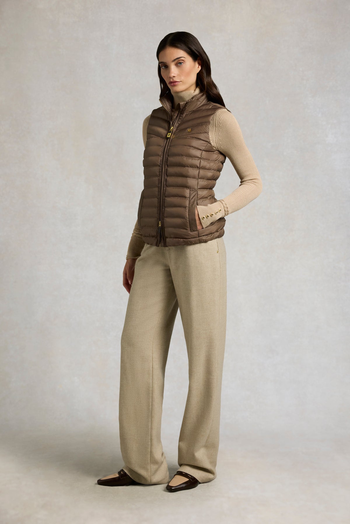 Lightweight Puffer Gilet (Chestnut)