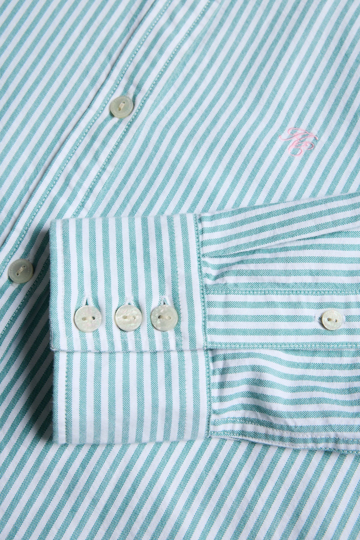 Oxford Shirt (Light Teal Stripe)