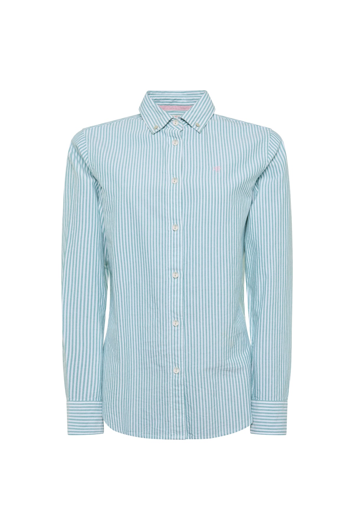 Oxford Shirt (Light Teal Stripe)