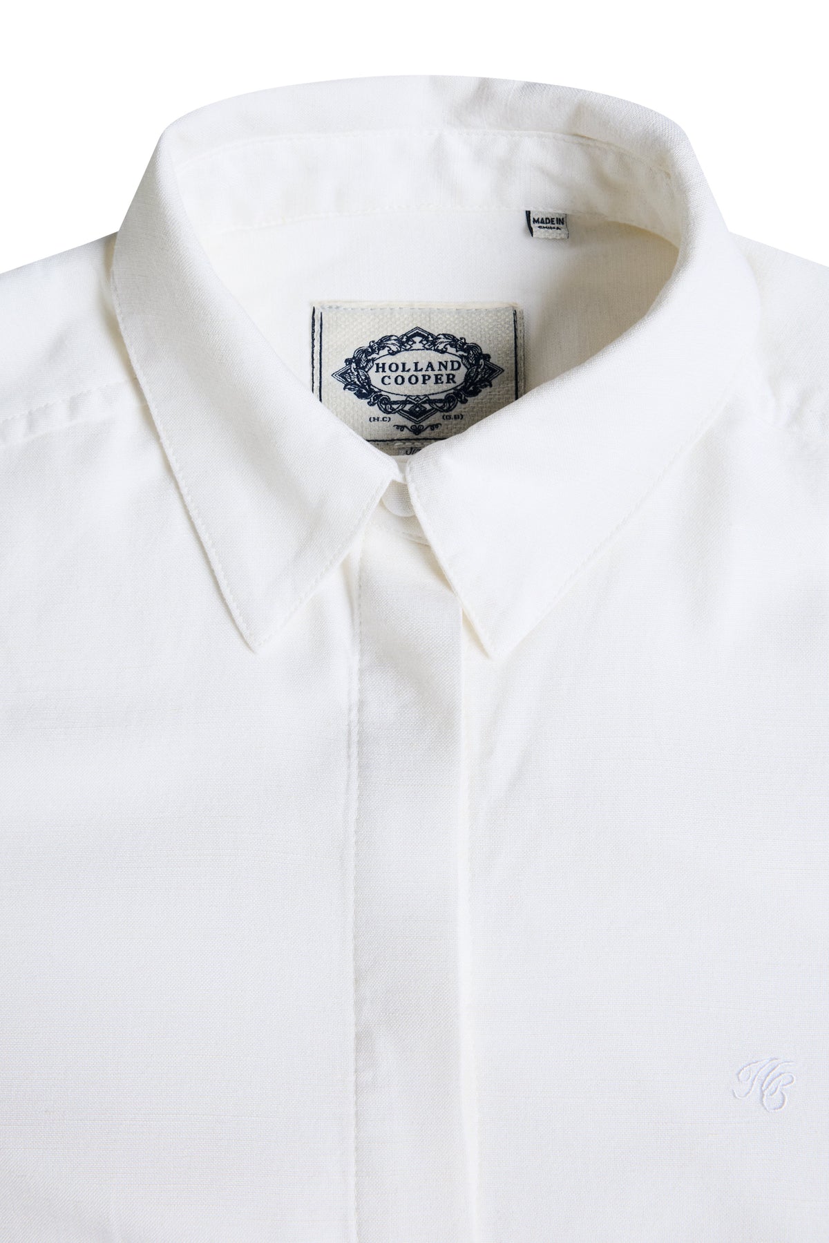 Linen Tie Blouse (White)