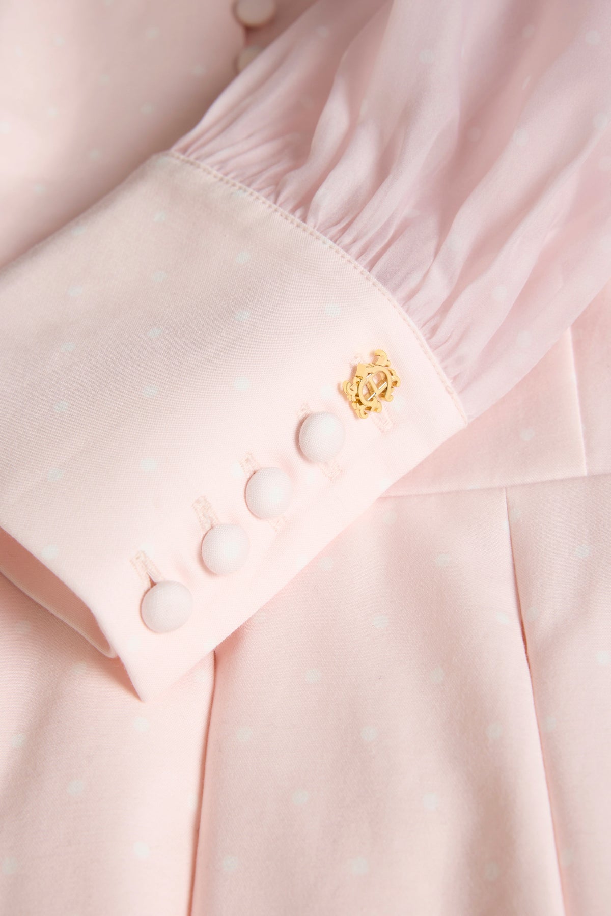 Lucie Dress (Blush Polka Dot)