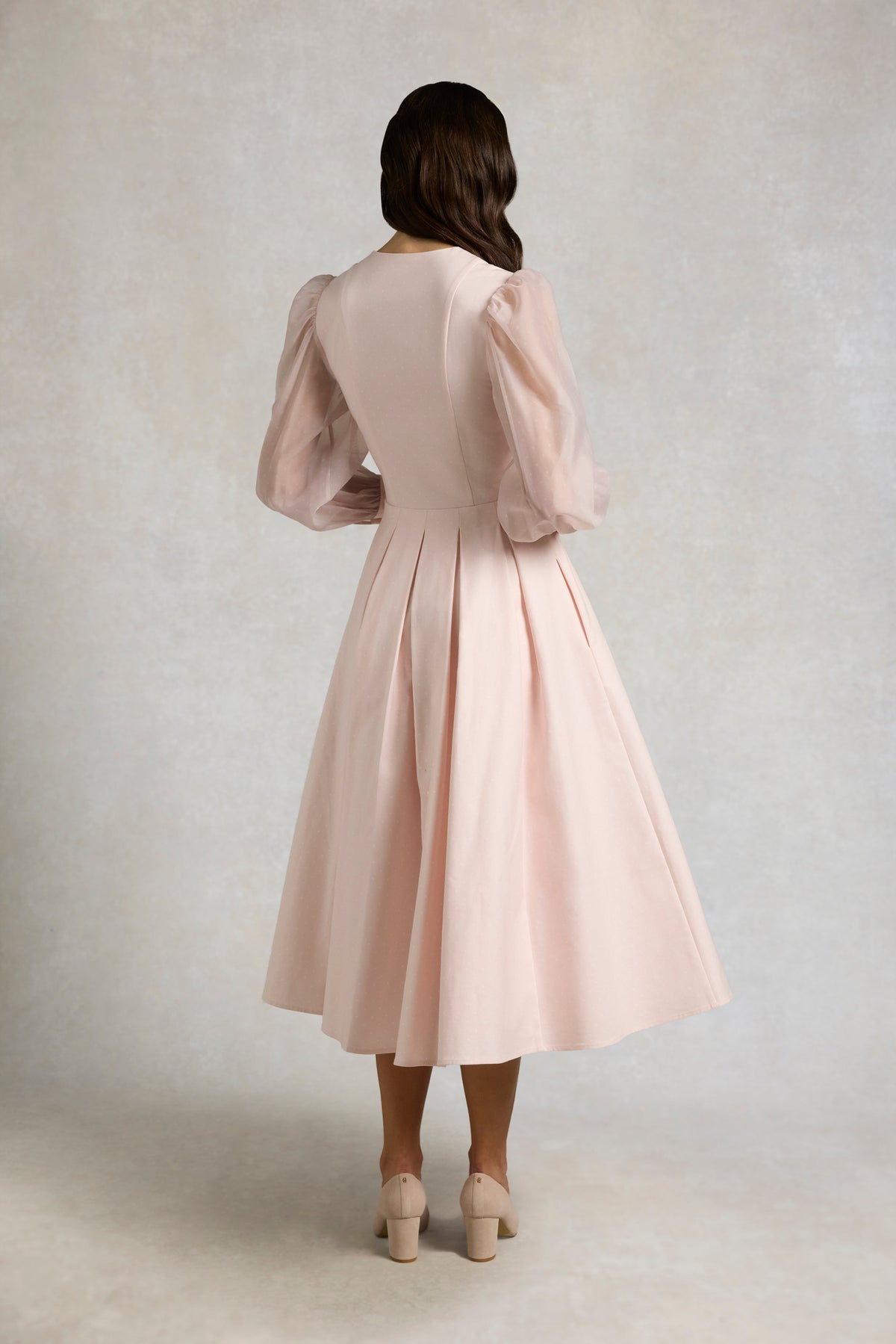 Lucie Dress (Blush Polka Dot)