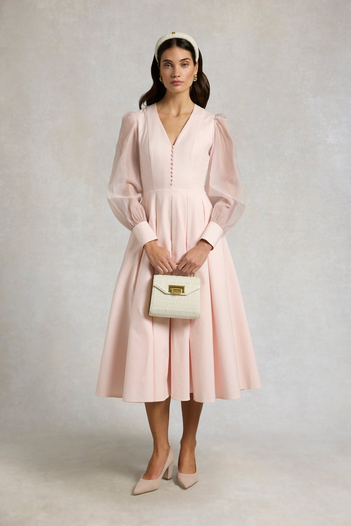 Lucie Dress (Blush Polka Dot)