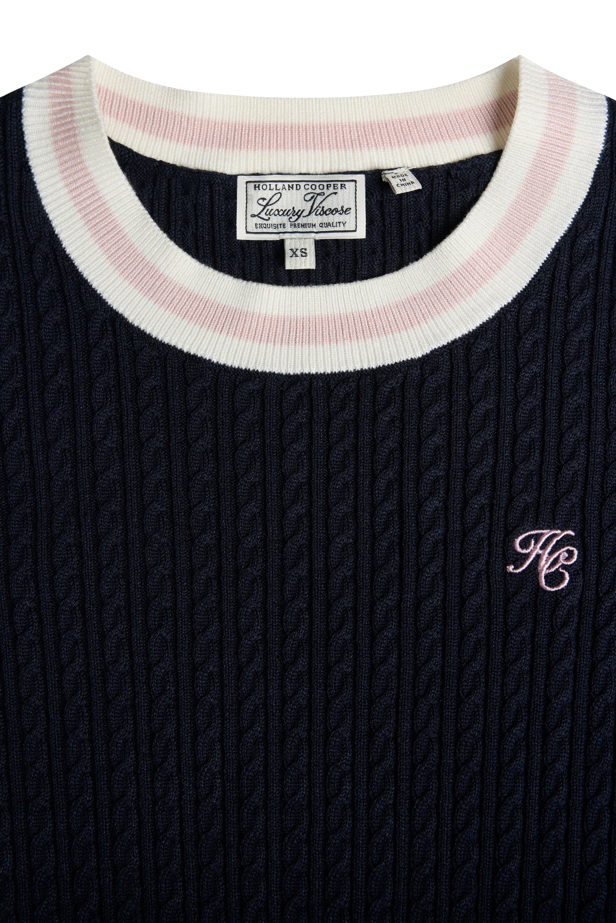 Lucy Crew Knit (Ink Navy Natural Pink)