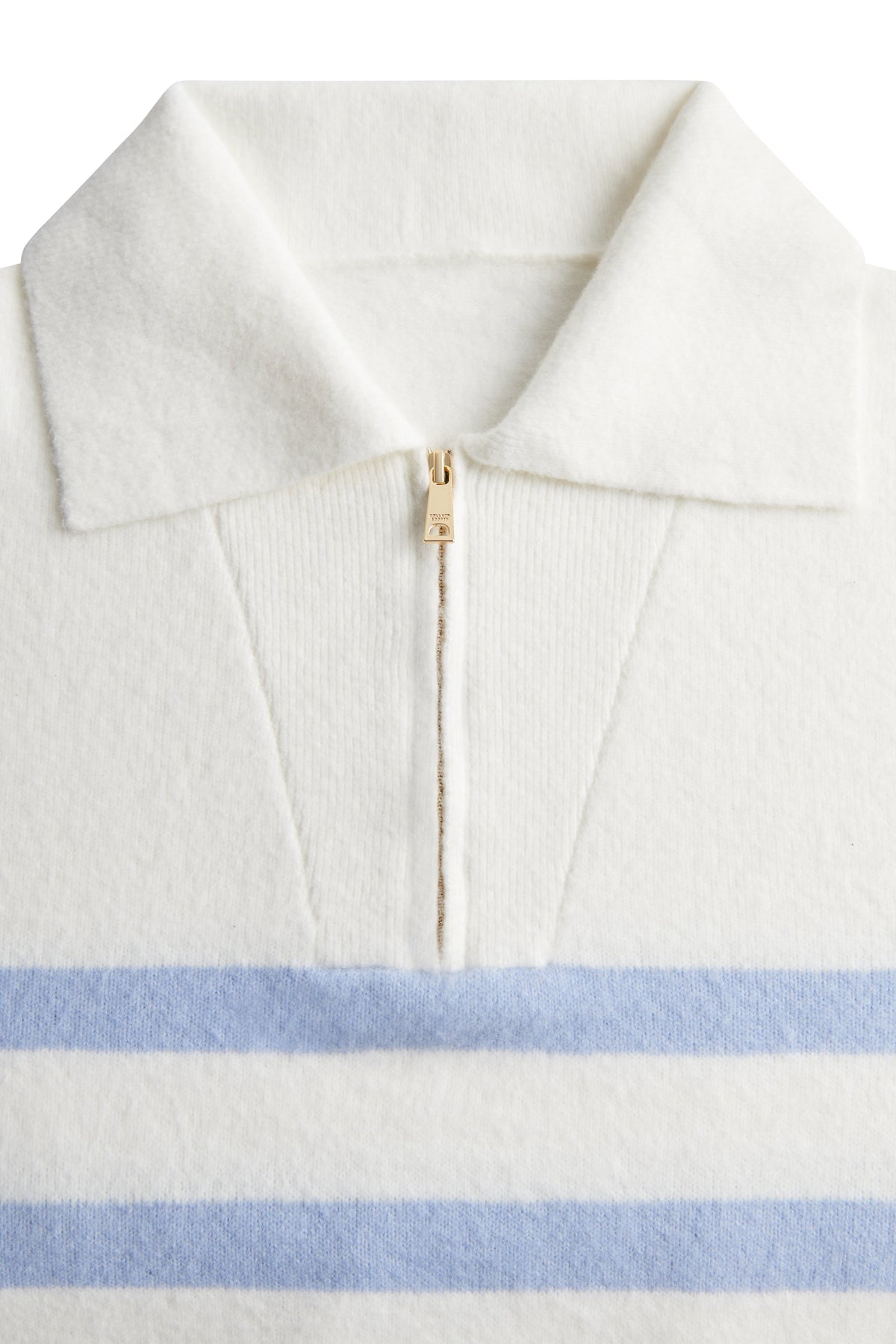 Lydia Quarter Zip Knit (Natural Powder Blue)